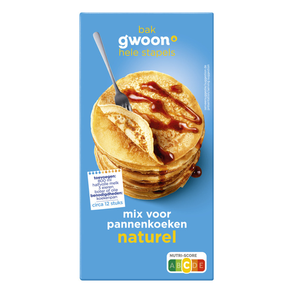 g'woon g'woon Mix voor pannenkoek Naturel voorkant