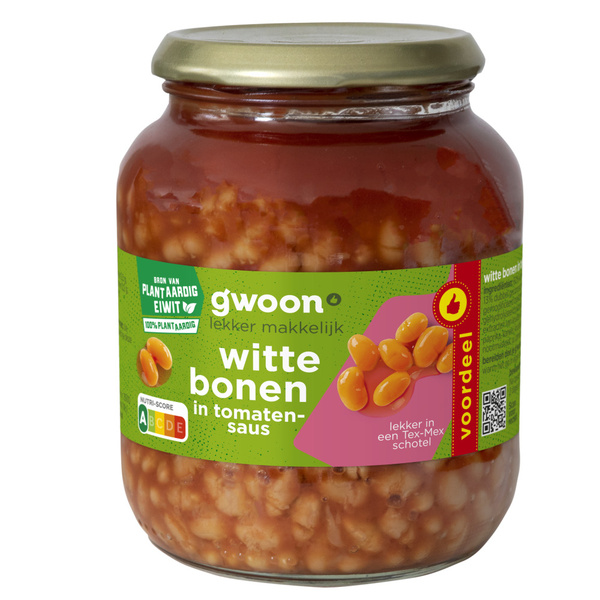 g'woon G'woon witte bonen in tomatensaus 720ML voorkant