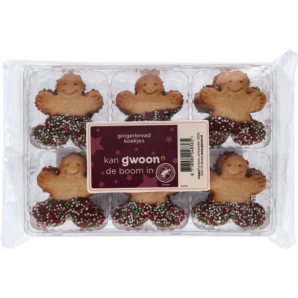 g'woon gingerbread koekjes voorkant