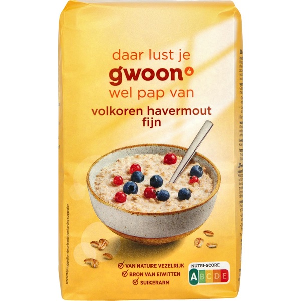 g'woon havermout fijn voorkant