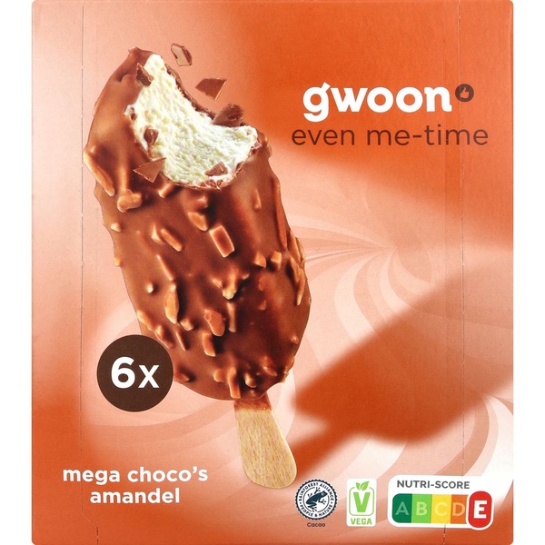 g'woon ijs mega choco amandel voorkant