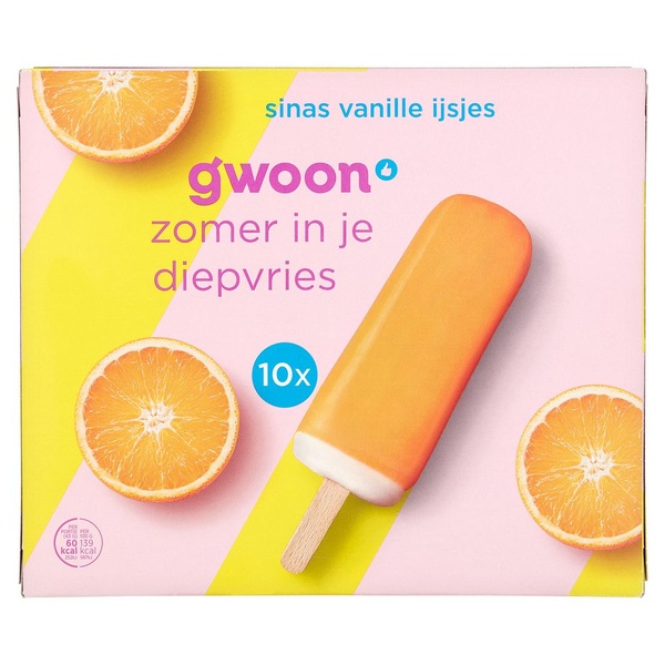 g'woon ijs sinas vanille ijs voorkant