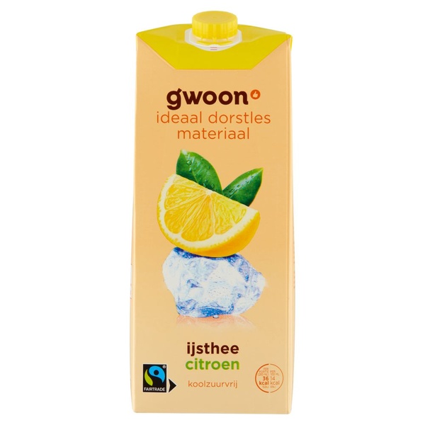 g'woon ijsthee citroen voorkant