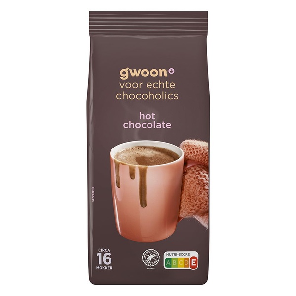 g'woon instant hot chocolate voorkant