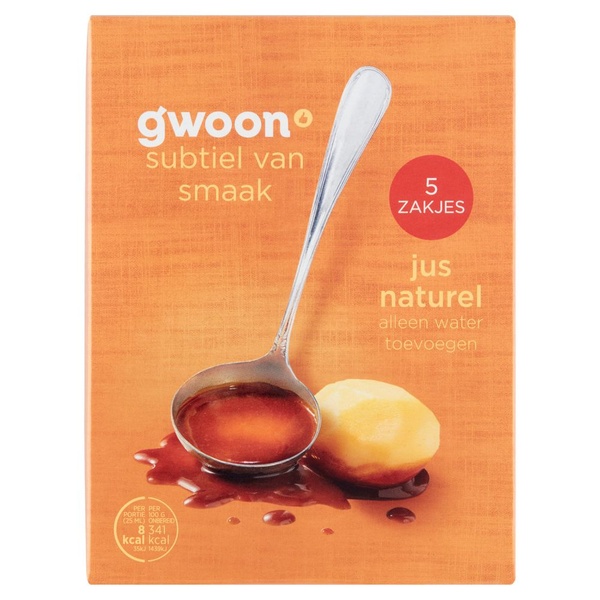g'woon jus naturel voorkant