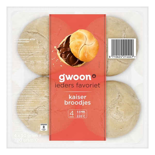 g'woon kaiserbroodje voorkant