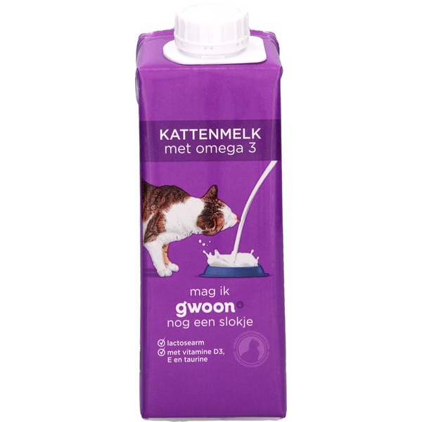 g'woon kattenmelk met omega 3 voorkant