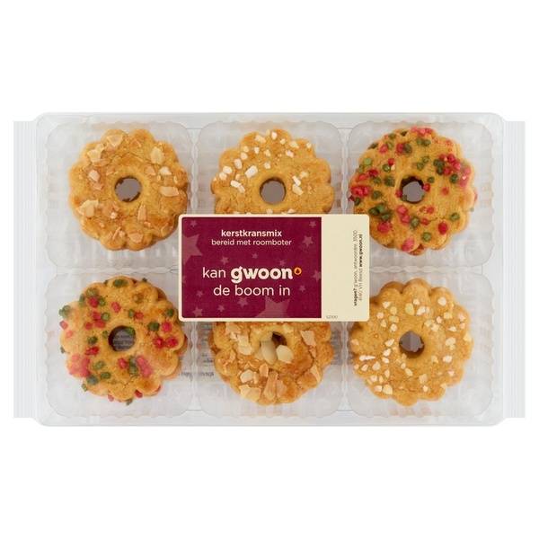 g'woon kerstkrans mix met roomboter voorkant