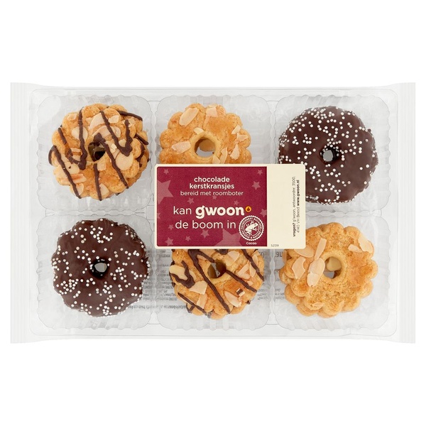 g'woon kerstkransjes chocolade voorkant