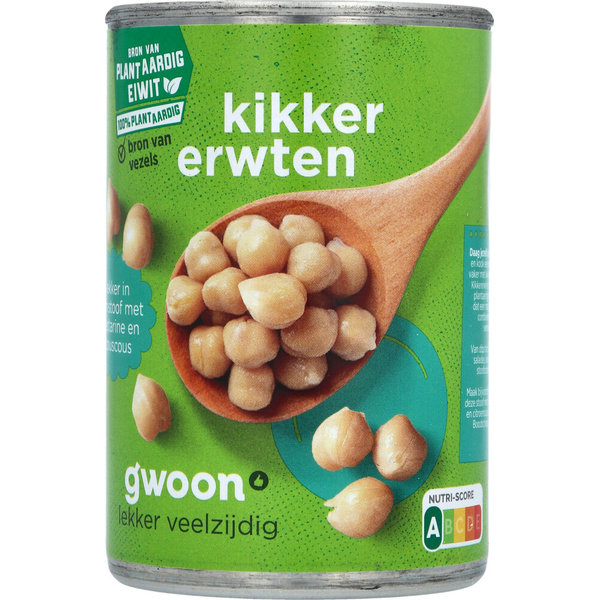 g'woon kikkererwten voorkant