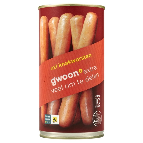g'woon knakworst xxl voorkant