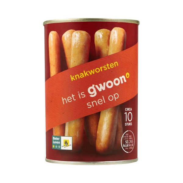 g'woon knakworsten knakworsten voorkant