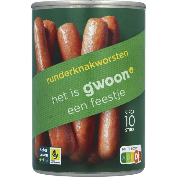 g'woon knakworsten runder voorkant