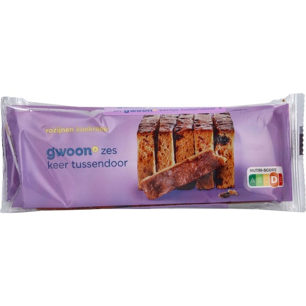 g'woon koekrepen rozijnen voorkant