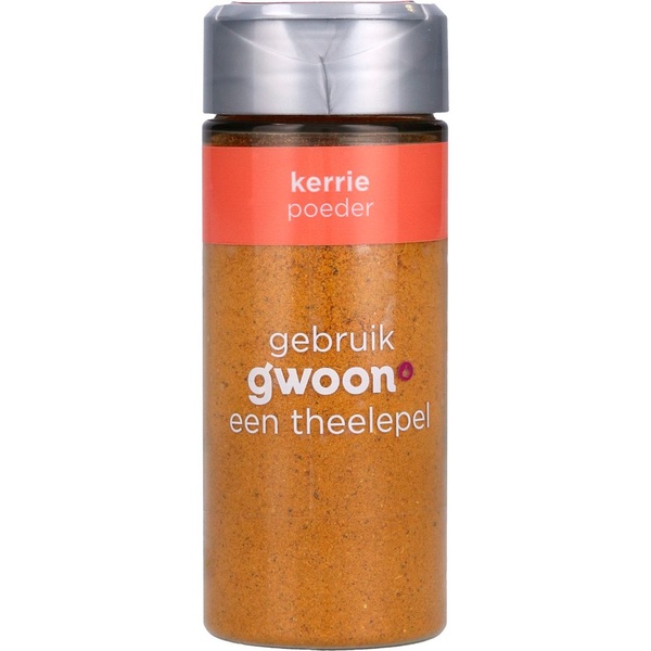 g'woon kruiden kerriepoeder voorkant