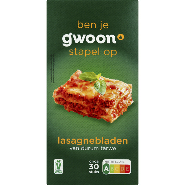 g'woon Lasagnebladen voorkant