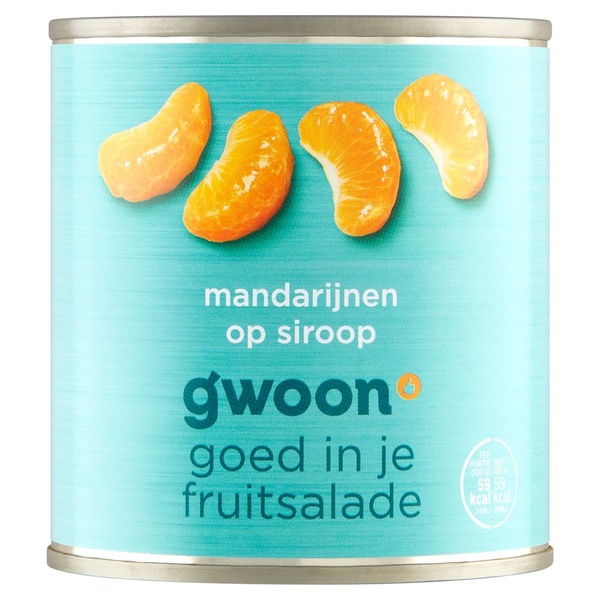 g'woon mandarijn partjes op siroop voorkant