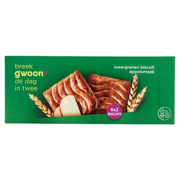 g'woon meergranenbiscuit appel voorkant
