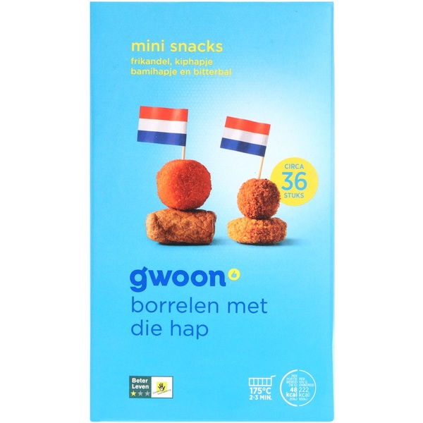 g'woon mini snacks voorkant