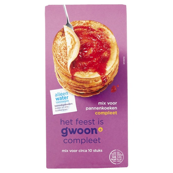 g'woon mix pannenkoek compleet voorkant