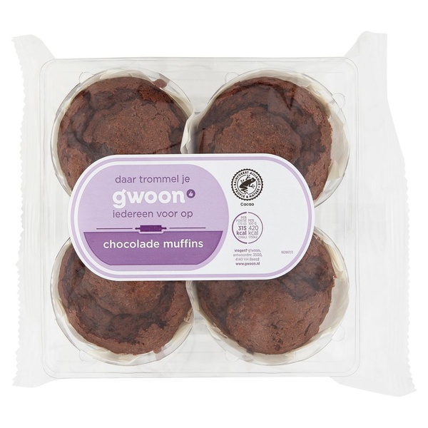 g'woon muffin chocolade voorkant