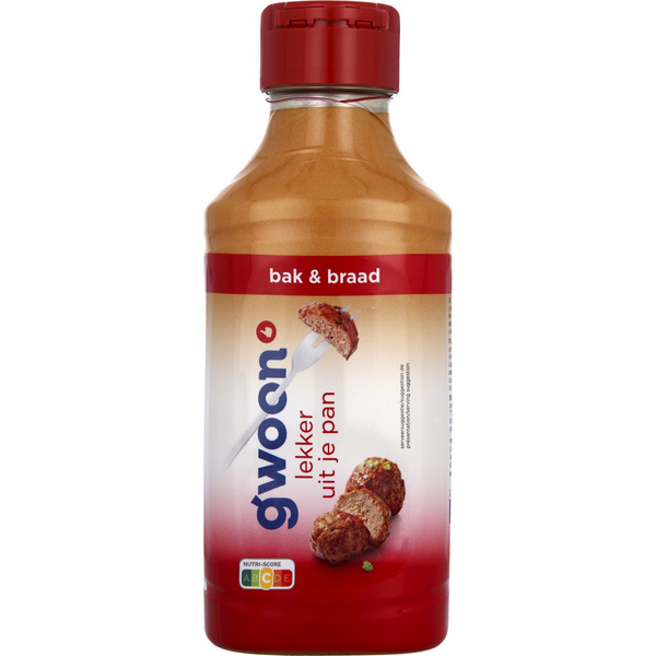 g'woon olijfolie bak & braad vloeibaar voorkant