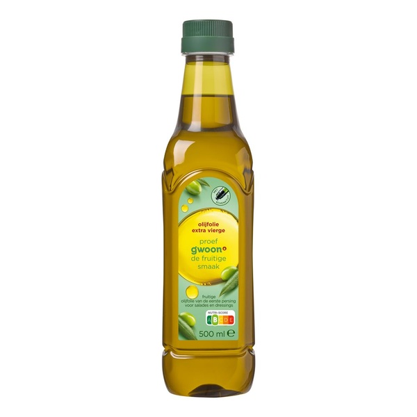g'woon olijfolie extra vierge achterkant