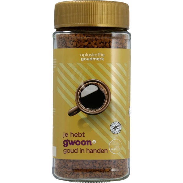 g'woon oploskoffie goud voorkant