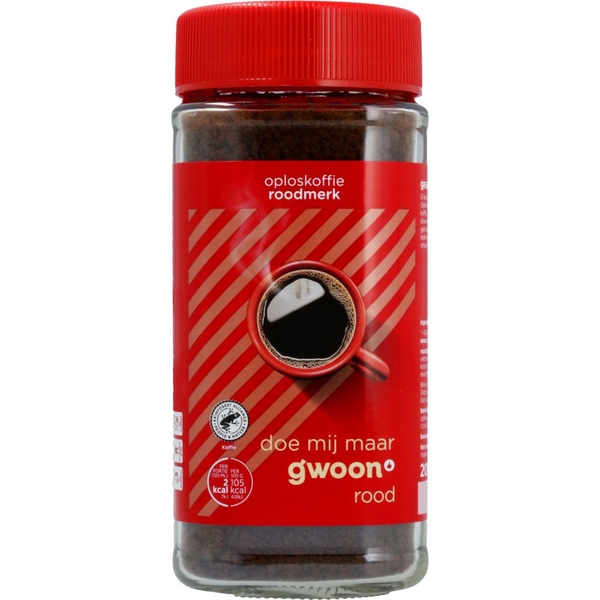 g'woon oploskoffie rood voorkant