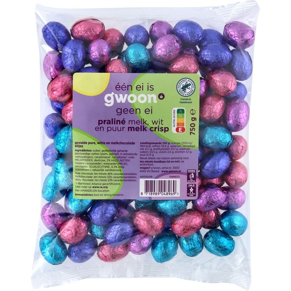 g'woon paaseitjes gevuld assorti voorkant