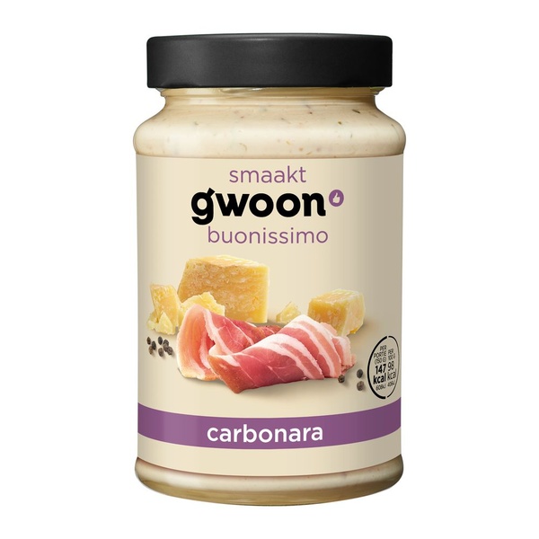 g'woon Pastasaus Carbonara voorkant
