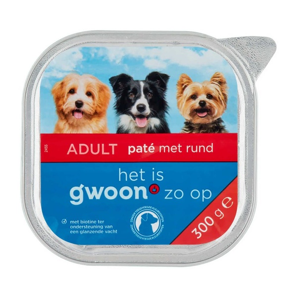 g'woon Paté Hond Rund voorkant