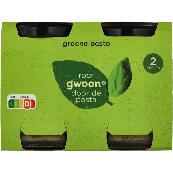 g'woon pesto groen 2 stuks achterkant
