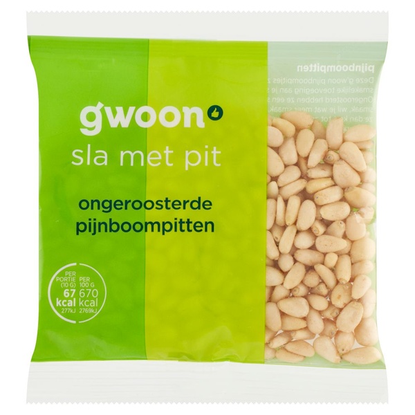 g'woon pijnboompitten voorkant