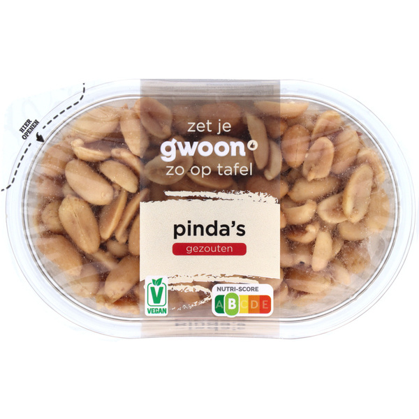 g'woon pinda's gezouten voorkant