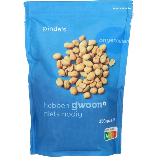 g'woon pinda's ongezouten voorkant