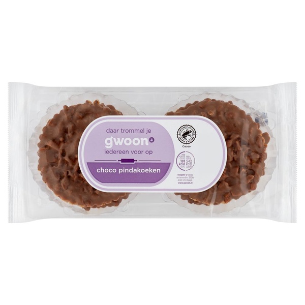 g'woon pindakoeken choco voorkant