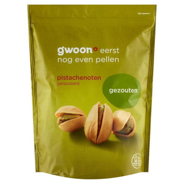 g'woon pistachenoten gezout voorkant