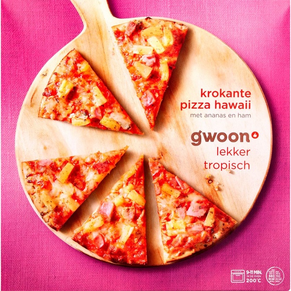 g'woon pizza hawaii voorkant