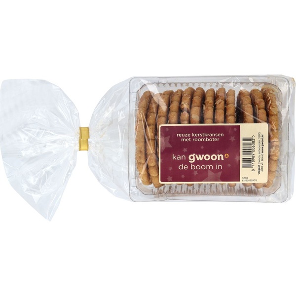 g'woon reuze kerstkransen met roomboter voorkant