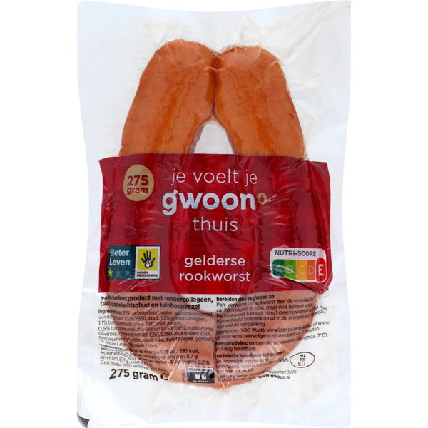 g'woon rookworst gelderse voorkant