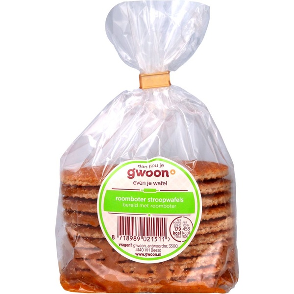 g'woon roomboter stroopwafels voorkant