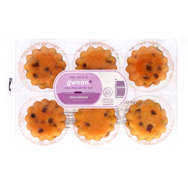 g'woon Rozijnen stercakejes voorkant