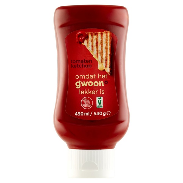 g'woon sauzen tomatenketchup voorkant