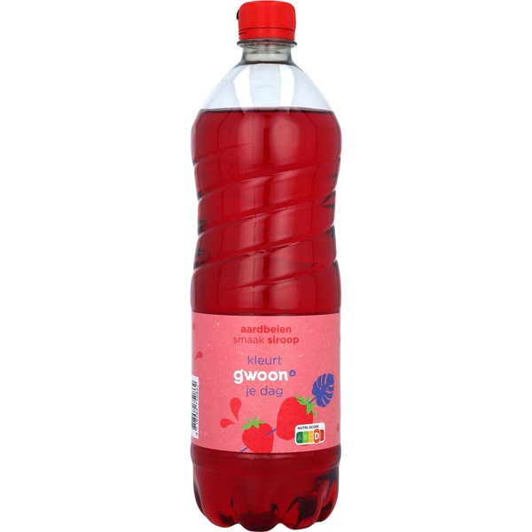 g'woon siroop aardbei voorkant