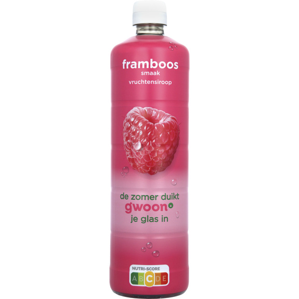 g'woon siroop framboos voorkant