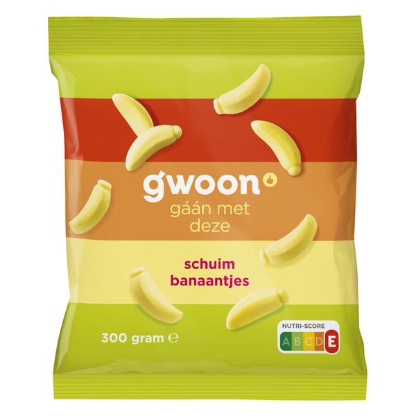g'woon Snoep banaantjes Schuim banaantjes voorkant