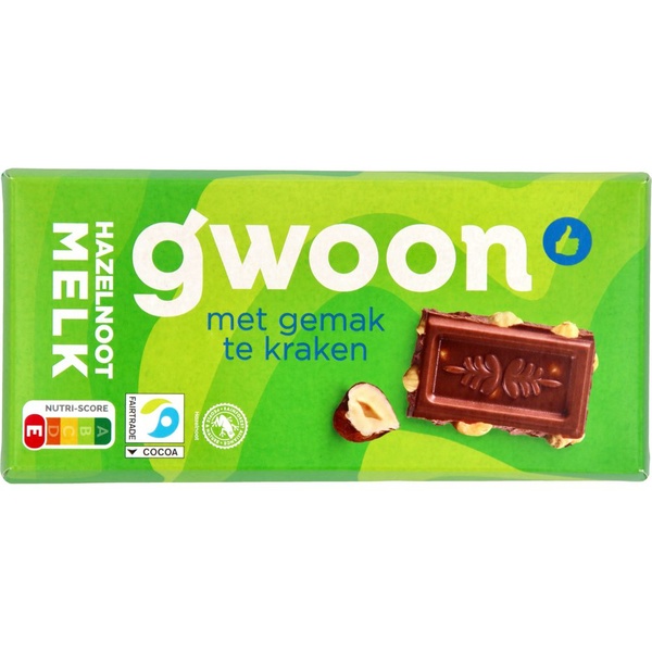 g'woon tablet melk hazelnoot voorkant