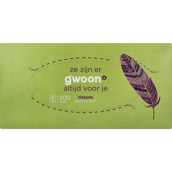 g'woon tissues 2-laags voorkant