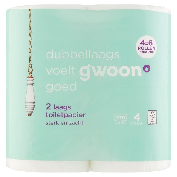 g'woon Toiletpapier 2-Laags voorkant